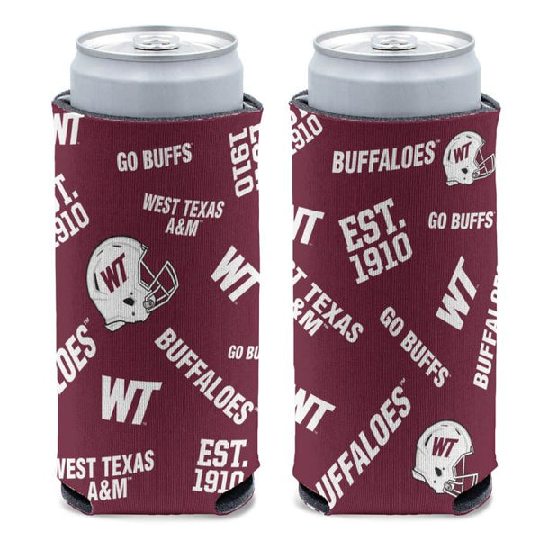 Wholesale-West Texas A&amp;M Buffaloes 12 oz Slim Can Cooler