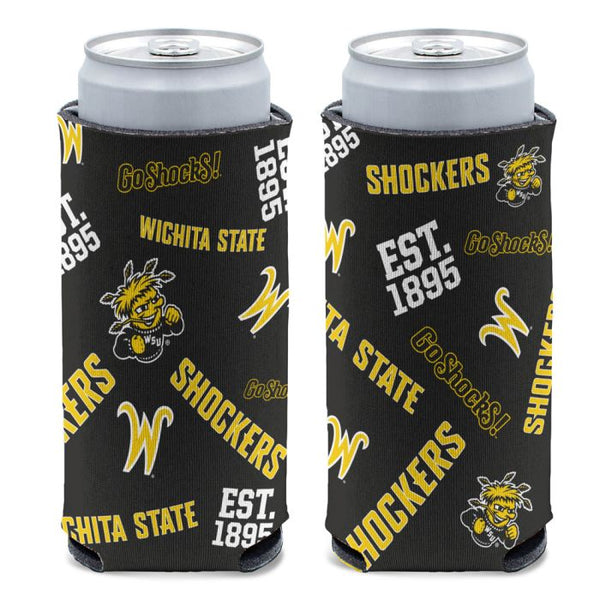 Wholesale-Wichita State Shockers 12 oz Slim Can Cooler