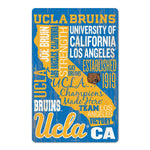 UCLA Bruins WORDAGE Wood Sign 11" x 17" 1/4" thick