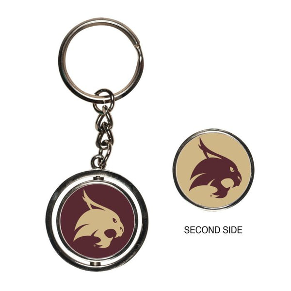 Wholesale-Texas State Bobcats Spinner Key Ring