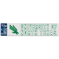 Wholesale-North Texas Mean Green Perfect Cut Decals 4" x 17"