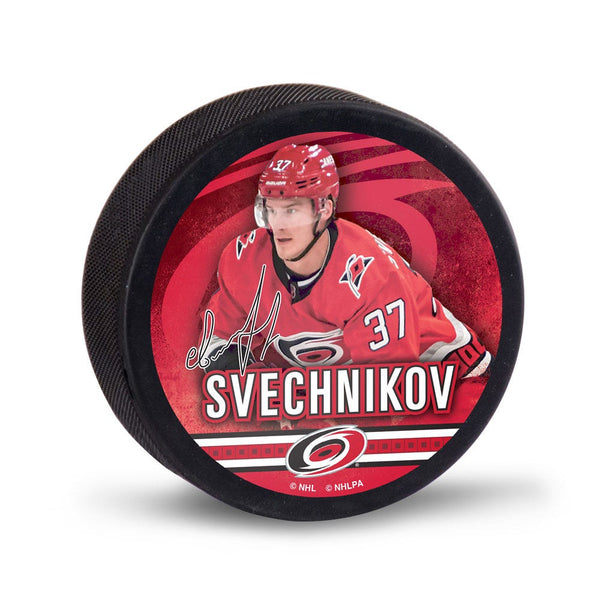 Carolina Hurricanes Hockey Puck Packaged Andrei Svechnikov