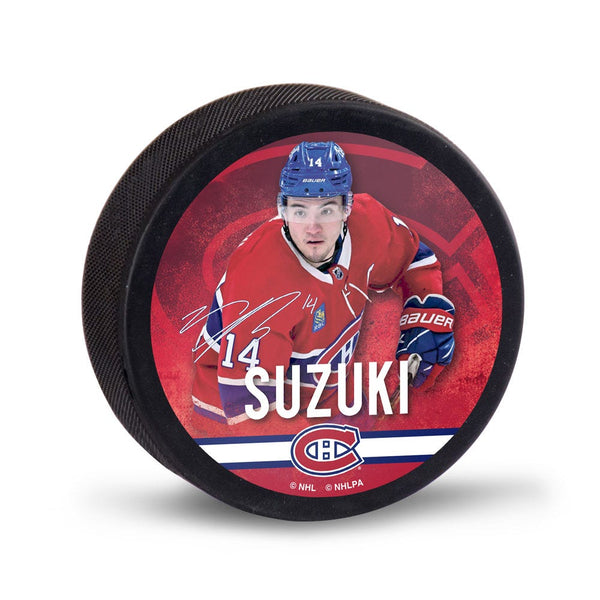 Montreal Canadiens Hockey Puck Packaged Nick Suzuki