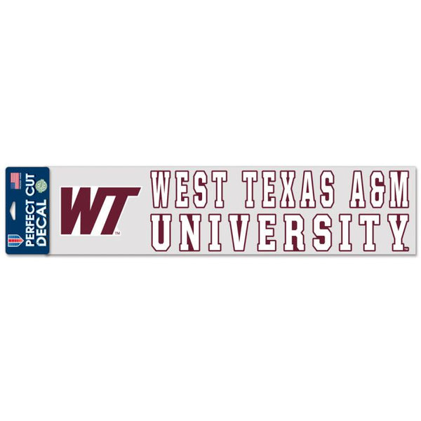 Wholesale-West Texas A&amp;M Buffaloes Perfect Cut Decals 4" x 17"