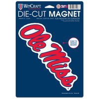 Wholesale-Ole Miss Rebels Die Cut Logo Magnet 6.25" x 9"