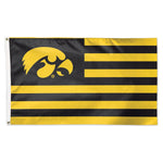 Iowa Hawkeyes / Stars and Stripes NCAA Flag - Deluxe 3' X 5'