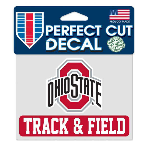 Wholesale-Ohio State Buckeyes TRACK &amp; FIELD Perfect Cut Color Decal 4.5" x 5.75"