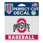 Wholesale-Ohio State Buckeyes BASEBALL Perfect Cut Color Decal 4.5" x 5.75"