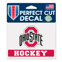 Wholesale-Ohio State Buckeyes Hockey Perfect Cut Color Decal 4.5" x 5.75"