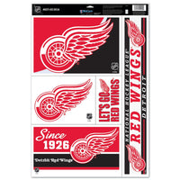 Detroit Red Wings 5 Decals Multi Use Decal 11" x 17"