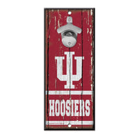 Indiana Hoosiers Bottle Opener Sign 5x11