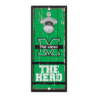 Marshall Thundering Herd Bottle Opener Sign 5x11