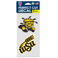 Wholesale-Wichita State Shockers Perfect Cut Decal set of two 4"x4"