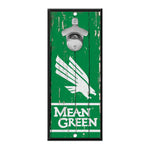 North Texas Mean Green Bottle Opener Sign 5x11