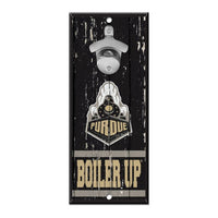 Wholesale-Purdue Boilermakers Bottle Opener Sign 5x11