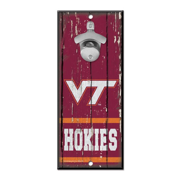 Wholesale-Virginia Tech Hokies Bottle Opener Sign 5x11