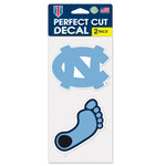 Wholesale-North Carolina Tar Heels Perfect Cut Decal set of two 4"x4"