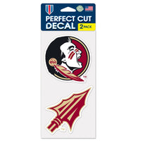 Florida State Seminoles Perfect Cut Decal set of two 4"x4"