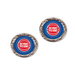 Detroit Pistons Earrings Jewelry Carded Round