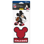 Atlanta Falcons / Disney Perfect Cut Decal Set of two 4"x4"