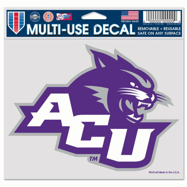 Wholesale-Abilene Christian Wildcats Multi-Use Decal -Clear Bckrgd 5" x 6"