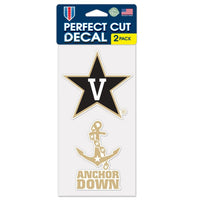 Wholesale-Vanderbilt Commodores Perfect Cut Decal Set of two 4"x4"