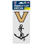 Wholesale-Vanderbilt Commodores Perfect Cut Decal Set of two 4"x4"