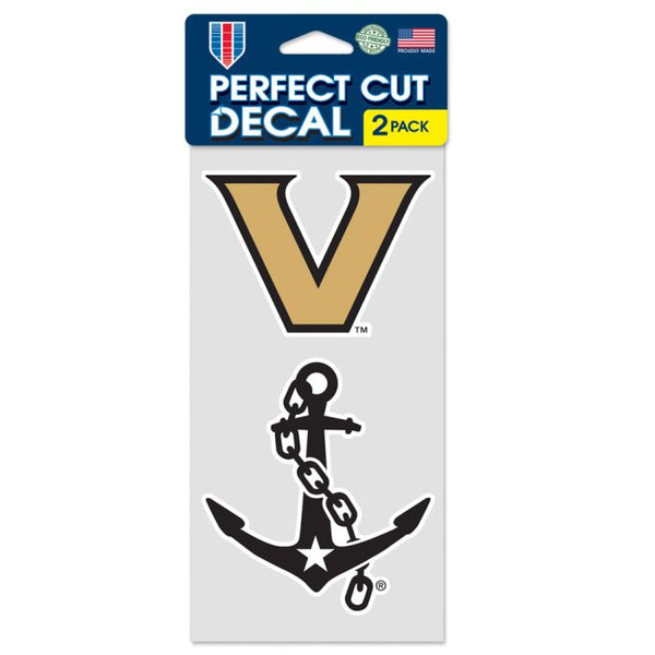 Wholesale-Vanderbilt Commodores Perfect Cut Decal Set of two 4"x4"