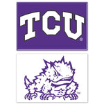 Wholesale-TCU Horned Frogs Rectangle Magnet, 2pack 2" x 3"