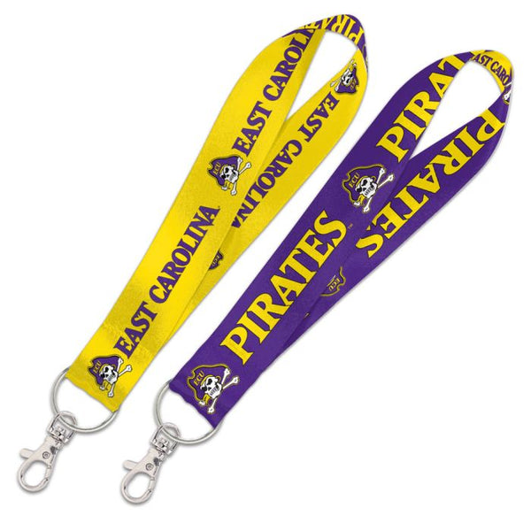 Wholesale-East Carolina Pirates Lanyard Key Strap 1"