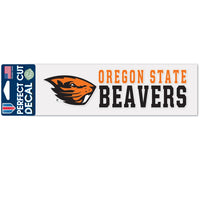 Oregon State Beavers Stacked Design Perfect Cut Decals 3" x 10"