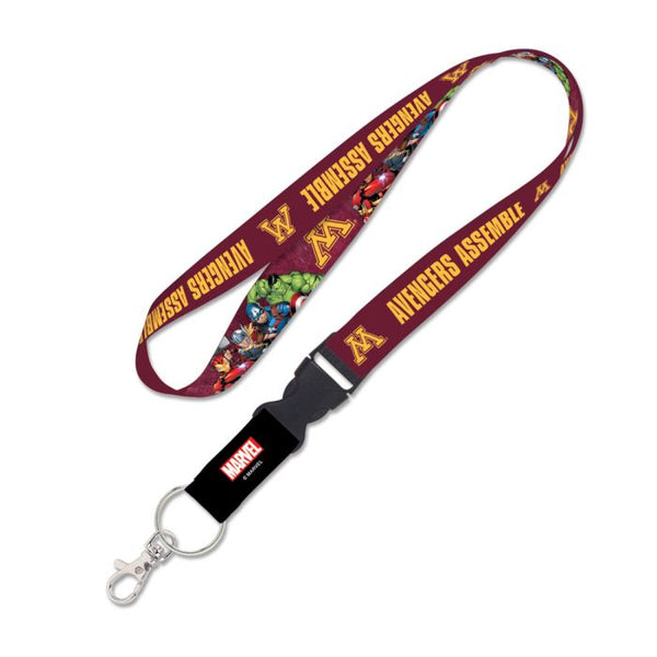 Wholesale-Minnesota Golden Gophers / Marvel (C) 2023 MARVEL Lanyard w/detachable buckle 1"