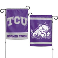 Wholesale-TCU Horned Frogs Garden Flags 2 sided 12.5" x 18"