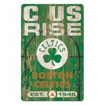 Boston Celtics Slogan Wood Sign 11" x 17" 1/4" thick