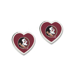 Wholesale-Florida State Seminoles Earrings w/3D Heart