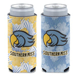 Wholesale-Southern Miss Golden Eagles Southern Mississippi Parrot Head 12 oz Slim Can Cooler