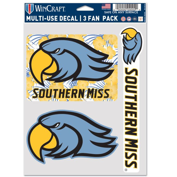 Wholesale-Southern Miss Golden Eagles Southern Mississippi Parrot Head Multi Use 3 Fan Pack