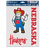 Wholesale-Nebraska Cornhuskers Nebraska Mascot Multi Use 3 Fan Pack