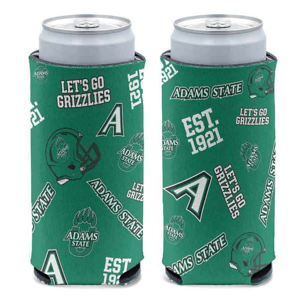 Adams State University Grizzlies 12 oz Slim Can Cooler