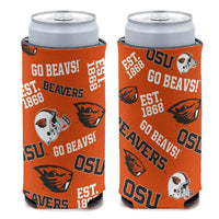 Wholesale-Oregon State Beavers SCATTERPRINT 12 oz Slim Can Cooler