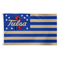Tulsa Golden Hurricanes / Stars and Stripes NCAA AMERICANA STARS&STRIP Flag - Deluxe 3' X 5'