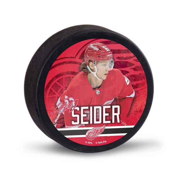 Detroit Red Wings Hockey Puck Packaged Moritz Seider