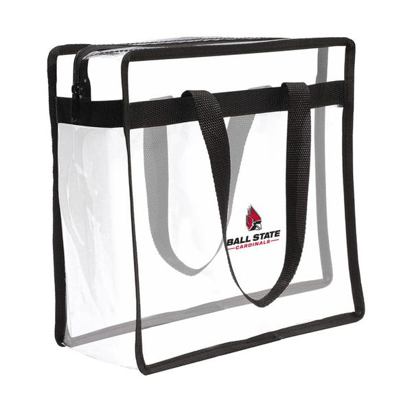 Wholesale-Ball State Cardinals Clear Tote Bag