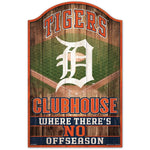 Detroit Tigers Wood Sign 11" x 17" 1/4" thick