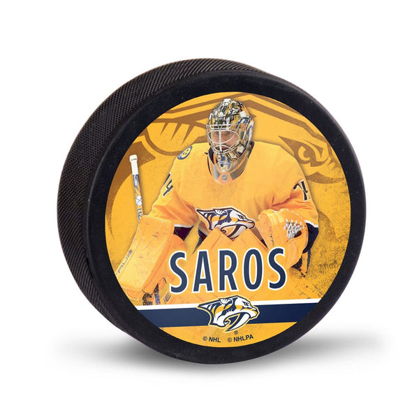 Nashville Predators Hockey Puck Packaged Juuse Saros