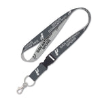 San Antonio Spurs Charcoal Lanyard w/detachable buckle 1"