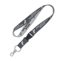 San Antonio Spurs Charcoal Lanyard w/detachable buckle 1"