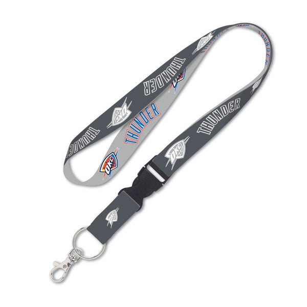 Oklahoma City Thunder Charcoal Lanyard w/detachable buckle 1"