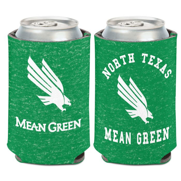 Wholesale-North Texas Mean Green TEAM COLORED HEATHER Can Cooler 12 oz.