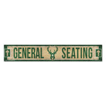 Milwaukee Bucks Wood Sign 6"x36" 3/8" thick